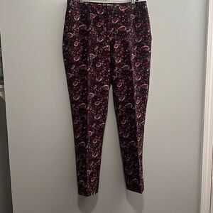 Carolina Belle Floral Print High-Rise Straight-Leg Pants